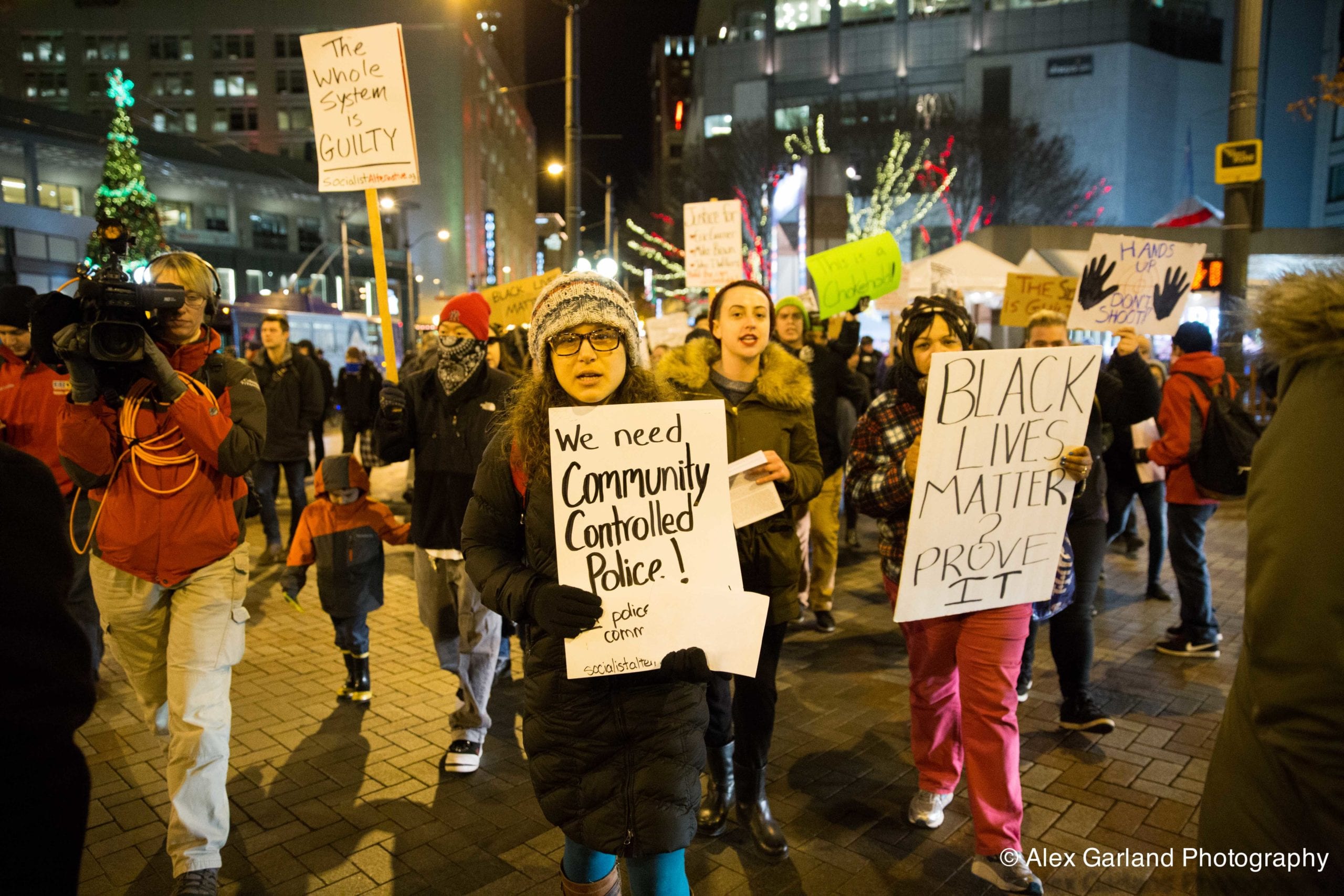 New Wave Of Protest Marches Through Downtown With Police At Ready On ...