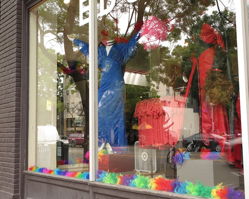 Lifelong Thrift Store Display Window, Seattle Pride 2017