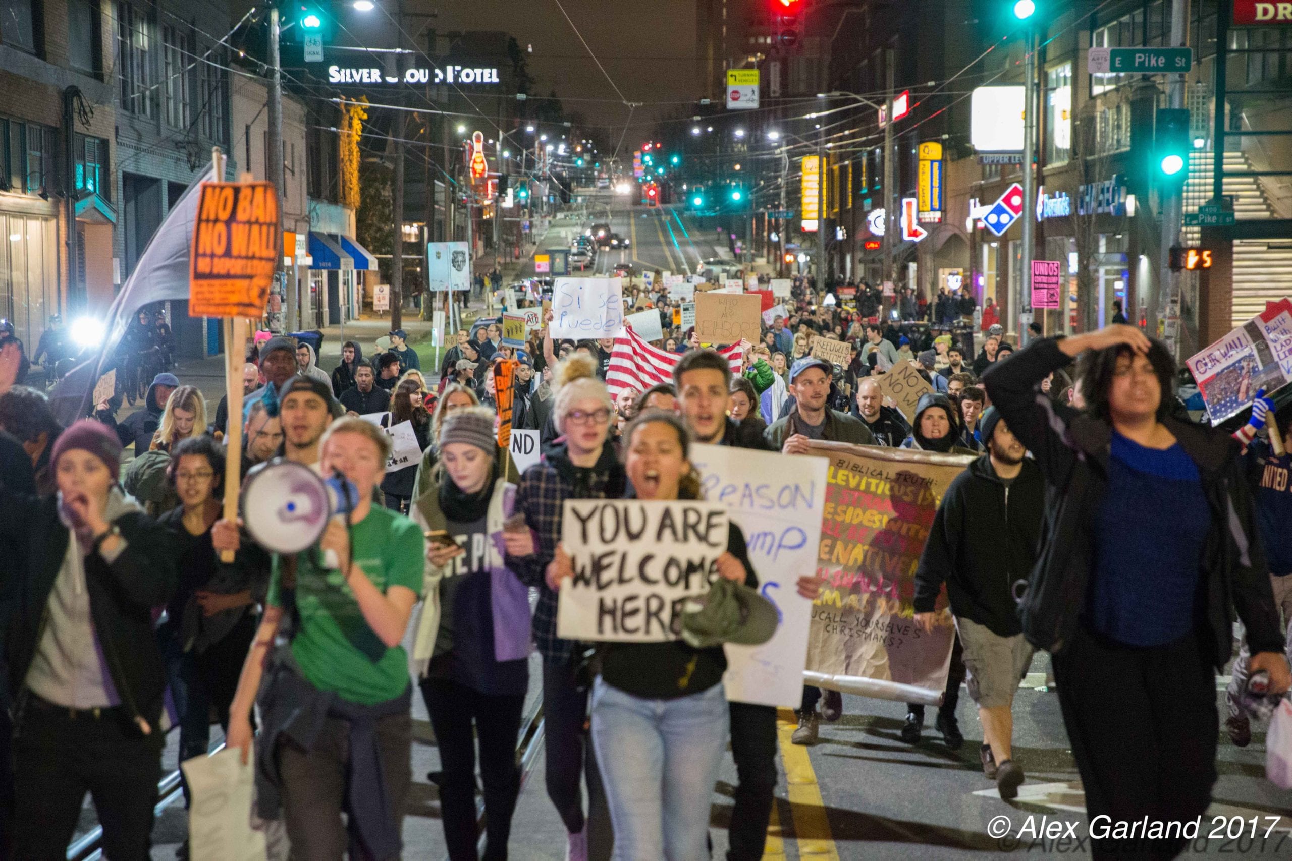 Second Night Of Seattle Immigration Order Protests Ends Up On Capitol ...