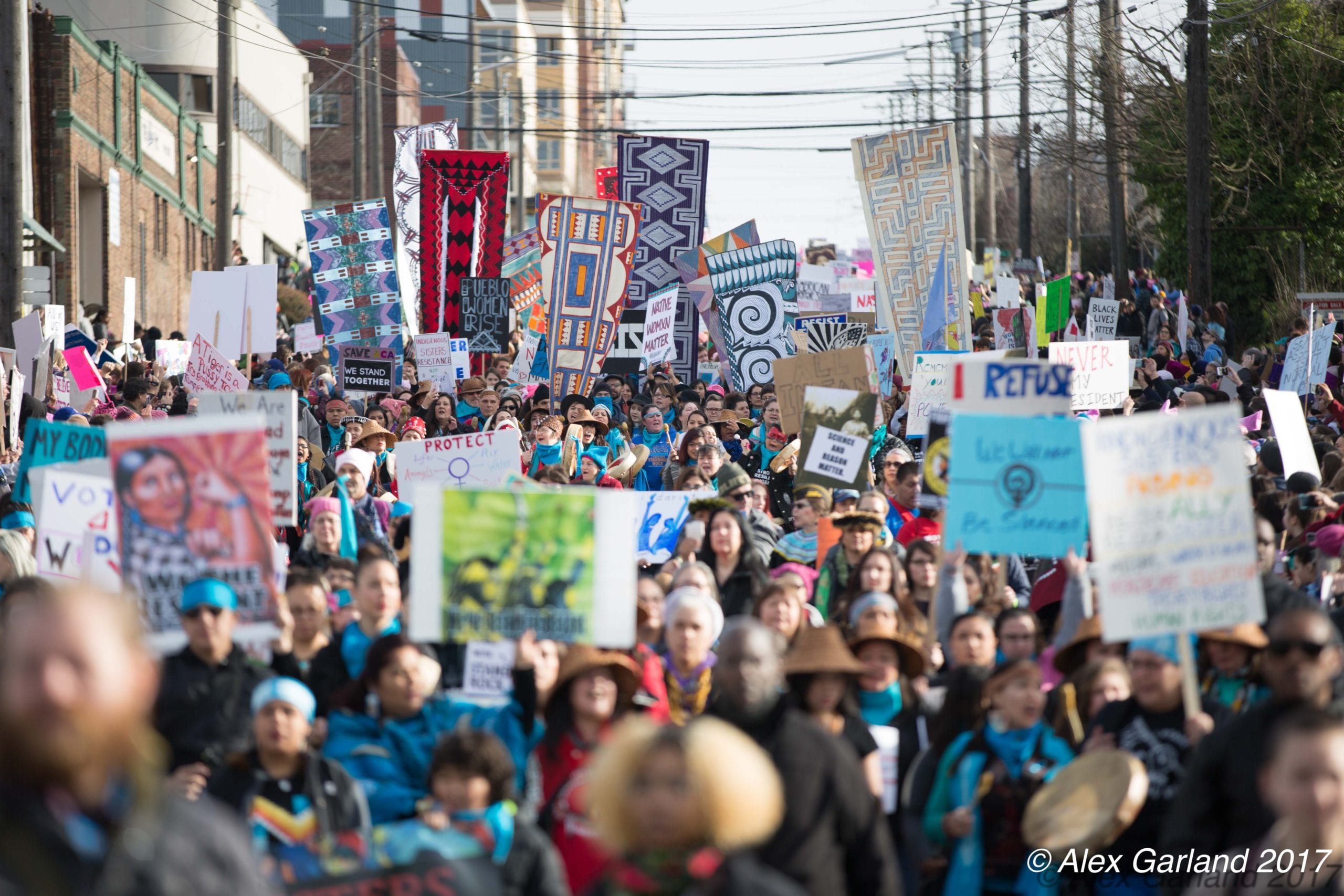 Women’s March stretches from Central District to the Seattle Center